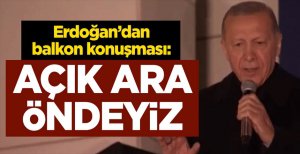 ERDOĞAN BALKONDAN VATANDAŞLARA SESLENDİ....