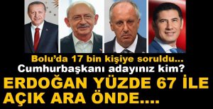 ERDOĞAN BOLU'DA AÇIK ARA ÖNDE....