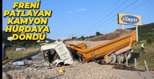 FRENİ PATLAYAN KAMYON DEHŞET SAÇTI