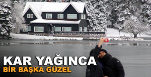 GÖLCÜK TABİAT PARKI'NDA KAR GÜZELLİĞİ