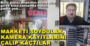 HIRSIZLAR BAKKALI SOYUP KAMERA GÖRÜNTÜLERİNİ ALIP KAÇTILAR.