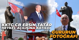 RAUF DENKTAŞ'IN HEYKELİ AÇILDI...