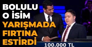 KİM MİLYONER OLMAK İSTER YARIŞMASINDA BOLU RÜZGARI... ALKIŞLAR GÖRME ENGELLİ ALİ TOPAÇ'A...