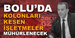 BOLU'DA KOLONLARI KESEN İŞLETMELER MÜHÜRLENECEK