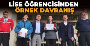 LİSE ÖĞRENCİSİNDEN ÖRNEK DAVRANIŞ