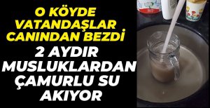 MUSLUKLARDAN ÇAMURLU SU AKIYOR