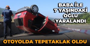 OTOYOLDA TEPETAKLAK OLDU... 2 YARALI