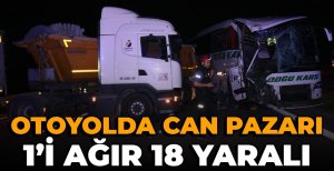 OTOYOLUN BOLU GEÇİŞİNDE CAN PAZARI... 18 YARALI