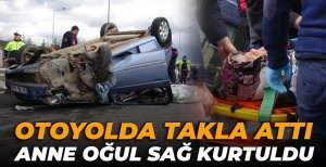 OTOYOLUN BOLU GEÇİŞİNDE FECİ KAZA: 2 YARALI