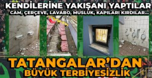 SAKARYASPOR TARAFTARINDAN BÜYÜK TERBİYESİZLİK... HER YERİ KIRIP DÖKTÜLER...