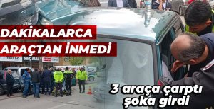 ŞOKA GİRDİ ARAÇTAN İNMEDİ