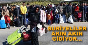 SURİYELİLER ÜLKELERİNE DÖNÜYOR...