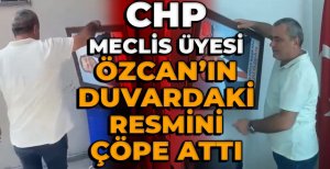 TANJU ÖZCAN’IN PARTİ BİNASINDAKİ RESMİ ÇÖPE ATILDI