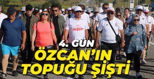 TANJU ÖZCAN'IN YÜRÜMEKTEN TOPUĞU ŞİŞTİ...