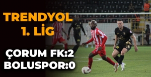 TRENDYOL 1. LİG ÇORUM FK: 2 - BOLUSPOR: 0