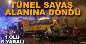 TÜNELDE ZİNCİLEME KAZA, 1 ÖLÜ 6 YARALI