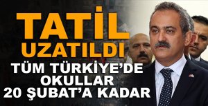 ÜLKE GENELİNDE EĞİTİM ARASI UZATILDI...