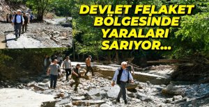 VALİ KILIÇ FELAKET BÖLGESİNDE....