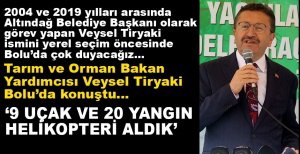 VEYSEL TİRYAKİ BOLU'DA KONUŞTU...