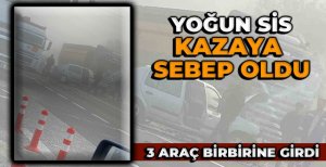 YOĞUN SİS KAZAYA SEBEP OLDU