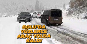YÜZLERCE ARAÇ YOLDA KALDI