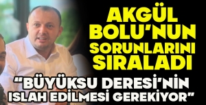 AKGÜL BOLU’NUN SORUNLARINI SIRALADI “BÜYÜKSU DERESİ’NİN ISLAH EDİLMESİ GEREKİYOR”