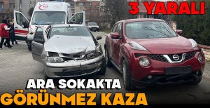 ARA SOKAKTA GÖRÜNMEZ KAZA