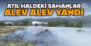 ATIL HALDEKİ SAMANLAR ALEV ALEV YANDI