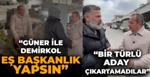 BAŞKAN ÖZCAN, "GÜNER İLE DEMİRKOL EŞ BAŞKANLIK YAPSIN, BİR TÜRLÜ ADAY ÇIKARTAMADILAR"