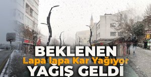 BEKLENEN KAR YAĞIŞI GELDİ...LAPA LAPA KAR YAĞIYOR