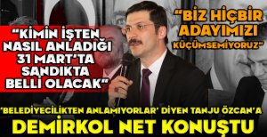 ‘BELEDİYECİLİKTEN ANLAMIYORLAR’ DİYEN TANJU ÖZCAN’A, DEMİRKOL NET KONUŞTU….“KİMİN İŞTEN NASIL ANLADIĞI, 31 MART’TA SANDIKTA BELLİ OLACAK”