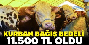 BOLU BELEDİYESİ KURBAN BAĞIŞ BEDELİ 11.500 TL OLDU...