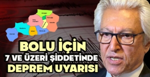 BOLU İÇİN 7 VE ÜZERİ ŞİDDETİNDE  DEPREM UYARISI