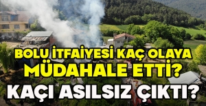 BOLU İTFAİYESİ KAÇ OLAYA MÜDAHALE ETTİ? KAÇI ASILSIZ ÇIKTI?