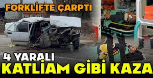 BOLU-MUDURNU YOLUNDA KATLİAM GİBİ KAZA... 4 YARALI