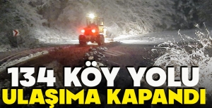 BOLU'DA 134 KÖY YOLU ULAŞIMA KAPANDI