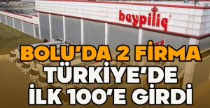 BOLU’DA 2 FİRMA TÜRKİYE’DE İLK 100’E GİRDİ