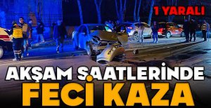 BOLU'DA ANA YOLA KONTROLSÜZ ÇIKAN OTOMOBİL, CİPLE ÇARPIŞTI: 1 YARALI