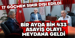 BOLU'DA BİR AYDA BİN 433 ASAYİŞ OLAYI MEYDANA GELDİ: 17 GÖÇMEN SINIR DIŞI EDİLDİ