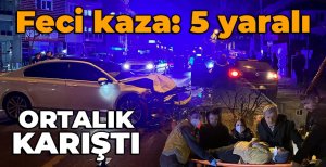 BOLU'DA GECE SAATLERİNDE FECİ KAZA... ORTALIK KARIŞTI... 5 YARALI