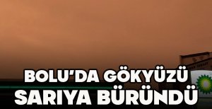 BOLU’DA GÖKYÜZÜ SARIYA BÜRÜNDÜ