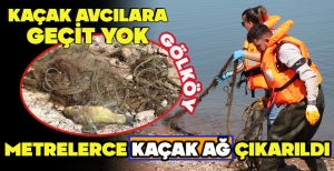 BOLU'DA KAÇAK AVCILARA GEÇİT YOK: GÖLKÖY'DEN METRELERCE KAÇAK AĞ ÇIKARILDI