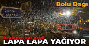 BOLU'DA LAPA LAPA KAR YAĞIŞI...