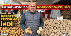 BOLU'DA PATATESLER TEZGAHA İNDİ... ADANA'DAN GELEN TAZE MAHSUL PAZARDA