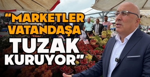 BOLU'DA PAZAR ALANINI ZİYARET EDEN TÜSPAF BAŞKANI ALİ KARACA“MARKETLER VATANDAŞA TUZAK KURUYOR”