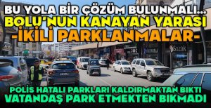 BOLU’NUN KANAYAN YARASI İKİLİ PARKLANMALAR… BU YOLA BİR ÇÖZÜM BULUNMALI…