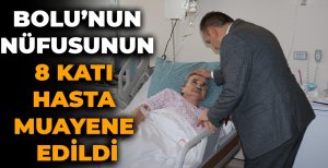 BOLU'NUN NÜFUSUNUN 8 KATI HASTA MUAYENE EDİLDİ