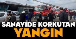 BOLU'NUN SANAYİ SİTESİNDE KORKUTAN YANGIN