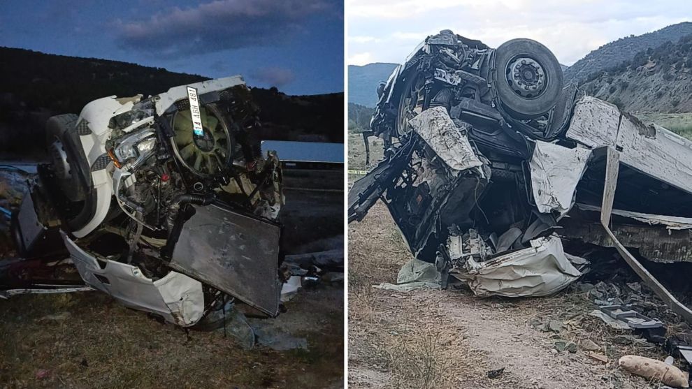 BOLULU ŞOFÖRLER  AMASYA’DA KAZA YAPTI: 1 ÖLÜ, 1 YARALI