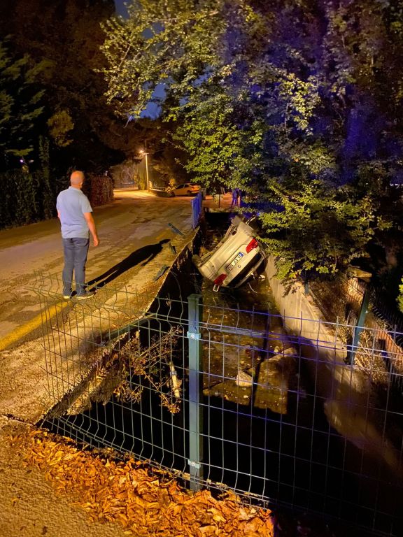 CİP, SU KANALINDA  TEPETAKLAK OLDU: BURUNLARI BİLE KANAMADI
